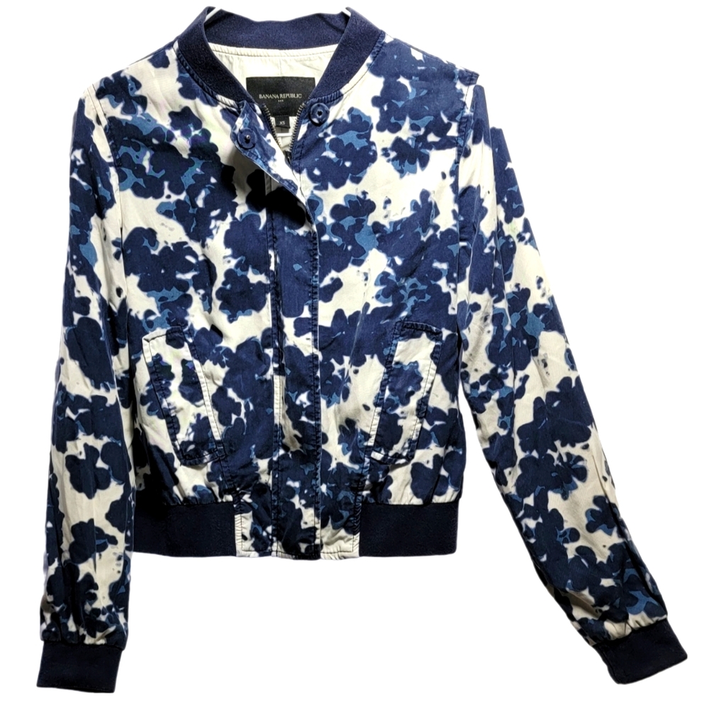 Banana Republic Floral Print Bomber Jacket